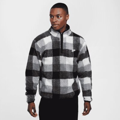 Nike Half Zip Hoodie Teddy Winterized Black/White/Smoke
