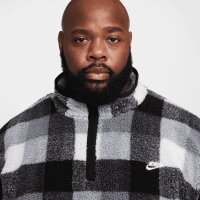 Nike Half Zip Hoodie Teddy Winterized Black/White/Smoke