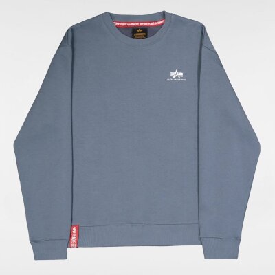 Alpha Industries Sweater Crewneck Small Logo Denim Blue