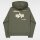 Alpha Industries Hoodie Label Back Print Dunkeloliv