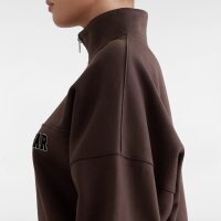 Aimn Half Zip Varsity Sweat Chocolate