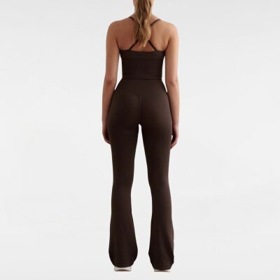 Aimn Sense Flare Tights Chocolate