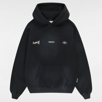 Another Cotton Lab Hoodie Local Rave Hoodie Black