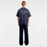 Another Cotton Lab T-Shirt Wanna Go Washed Blau