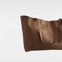 Aimn Tasche Microsuede Tote Bag Espresso