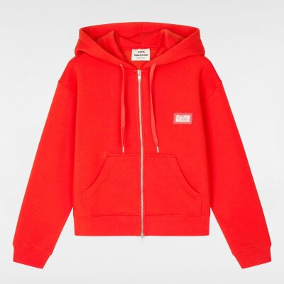 Mads Norgaard Zip Hoodie Standart Bobo Hood Flery Red