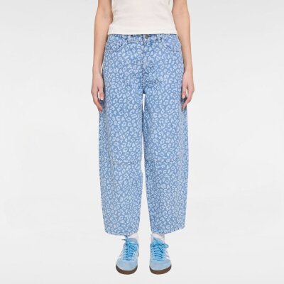 Mazine Hose Printed Barrel Leg Denim Pants