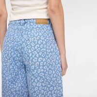 Mazine Hose Printed Barrel Leg Denim Pants