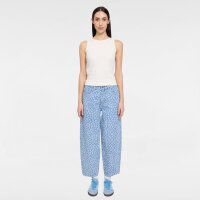 Mazine Hose Printed Barrel Leg Denim Pants