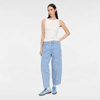 Mazine Hose Printed Barrel Leg Denim Pants
