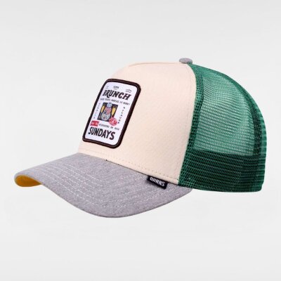 Djinns Trucker Cap HFT DNC Sunday Brunch Creme Grey Green